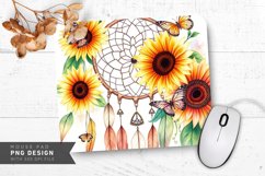 Lush Sunflower Bouquet Mouse Pad PNG Design Product Image 1