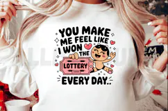 Cute Kawaii Cartoon Love You Make Me Feel Like Lottery Product Image 2