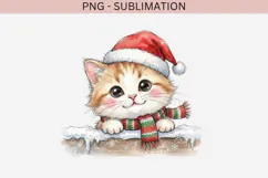 Christmas peeking character png design for T-shirts Product Image 2