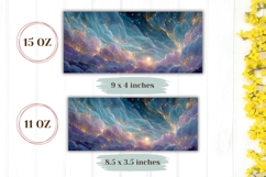 Glitter Mug Wrap, Colorful Mug Design, Clouds Mug Print Product Image 2