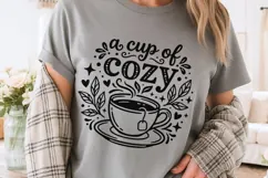 A Cup Of Cozy Svg, Tea Lover Svg, Tea Time Svg, Tea Cup Svg. Product Image 3