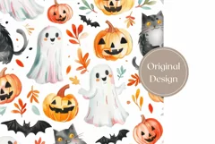 Halloween Doodles Tumbler, Kids Halloween Print, Bats PNG Product Image 2