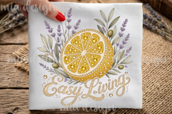 Rhinestone Lemon PNG Easy Living Mediterranean Sublimation Product Image 1
