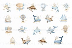 Watercolor Ocean Dreams Clipart Product Image 2