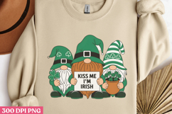 Kiss me, I&#039;m Irish PNG, Gnome St Patricks Day Sublimati Product Image 2
