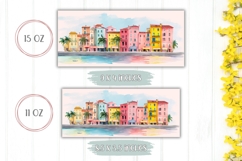 Summer Mug Wrap Design, Watercolor River Mug Sublimation Product Image 2