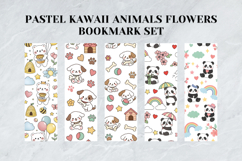 Pastel Kawaii Animals Flowers Bookmark Set,Cute Sweet Floral Product Image 2