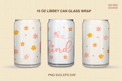 Kind and Bee Retro Wrap For Libbey Can Glass| Groovy Daisy Product Image 3