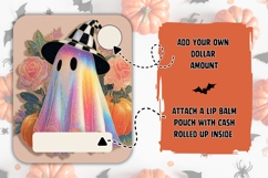 Glitter Ghost Money Card Printable, Halloween Money Card Product Image 2