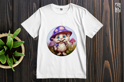 Adorable Hedgehog With Mushroom Clipart Sublimation PNG Product Image 2