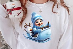 Funny Snowman Sublimation Clipart, Christmas PNG Product Image 2