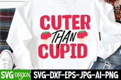 Cuter Than Cupid SVG Cut File,Valentine's Day SVG Cut File Product Image 1