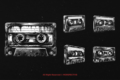10 Bundle Dark Art Cassette Tape Classic Vintage Tattoo Product Image 3