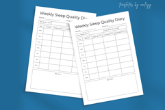 Weekly Sleep Quality Diary Digital Planner Canva Template Product Image 2
