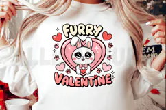 Furry Valentine PNG, Valentine’s Day Sublimation PNG Product Image 2