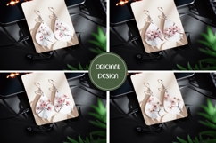 Watercolor Flowers Earrings, Sakura Earring Designs Product Image 2