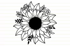 Sunflower Svg, Flower Svg, Half Sunflower Svg Product Image 8