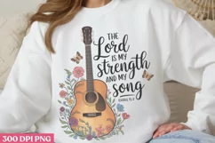 The Lord is my strength PNG, Christian Sublimation PNG Product Image 2