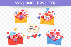 Love Letter Envelopes Bundle SVG | Valentine's Day SEPARATE Product Image 1