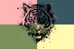 Tiger Head Art With Splash Effects Product Image 4