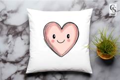 Soft Pink Heart Faces Clipart Sublimation PNG Product Image 3
