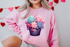 Pink Valentine Succulent Pot Clipart Product Image 2