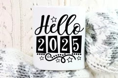 Hello 2025 Svg, New Years Svg, New Years Eve Svg, 2025 Svg. Product Image 7