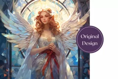 Christmas Angel Tumbler Wrap Design, Christmas Sublimation Product Image 2