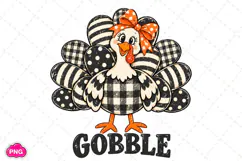 Gobble PNG, Funny Thanksgiving Turkey PNG, Thanksgiving PNG Product Image 2