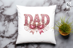 Pink Coquette Dad Bow Sublimation PNG Product Image 2