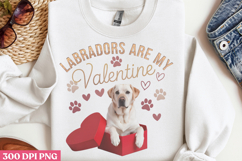Labradors Are My Valentine PNG, Valentine Dog Sublimation PN Product Image 2