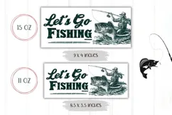 Let's Go Fishing Mug Wrap, Dad Coffee Mug, Fish Mug PNG Product Image 2