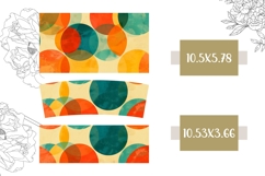 Retro Circles Tumbler Print, Retro 40 Oz Tumbler Wrap Design Product Image 2
