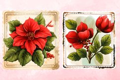 Christmas Postage Stamps Sublimation Bundle, Christmas PNG Product Image 3