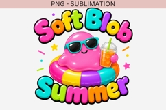 Soft Blob Summer PNG | Cute Pool Float Clipart, Colorful Product Image 2
