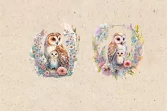 Mother & Baby Owls. 4 PNG sublimation Product Image 3