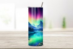 Alcohol Ink Northern Lights Tumbler Wrap | 20oz Sublimation Product Image 2