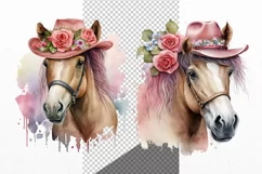 Hors clipart, Farm animals clipart, Watercolor Product Image 2
