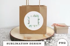 Watercolor Christmas Floral Frame png Product Image 2