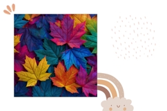 Fall Pillow Design, Fall Leaves Pillow Sublimation Product Image 2