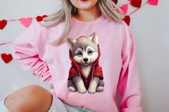 Cute Valentine Dog Clipart, Valentines Day Dog Clipart Product Image 2