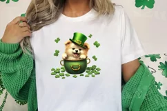 St Patricks Day Dog with Gold Coin Clipart, St Patricks Day Product Image 3