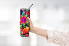 Colorful Flower Tumbler Wrap Design Product Image 2