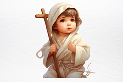 Christmas Baby Jesus Watercolor Clipart PNG Product Image 2