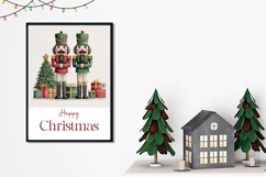 Cartoon Christmas Nutcrackers Greeting Card Design Product Image 2