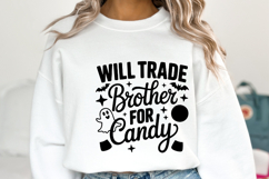 Will trade Brother for candy Svg | Halloween Svg | Shirt Svg Product Image 1