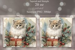 Christmas Cat Tumbler Sublimation | Winter Tumbler Wrap Product Image 2