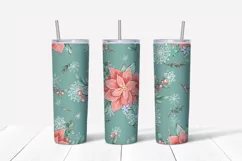 Christmas cute snowman Skinny tumbler wrap design Product Image 2