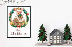 Christmas Gingerbread House Greeting Card Template Product Image 2