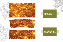Gold Tumbler Design, Gold Glitter 40 Oz Tumbler Wrap Product Image 2